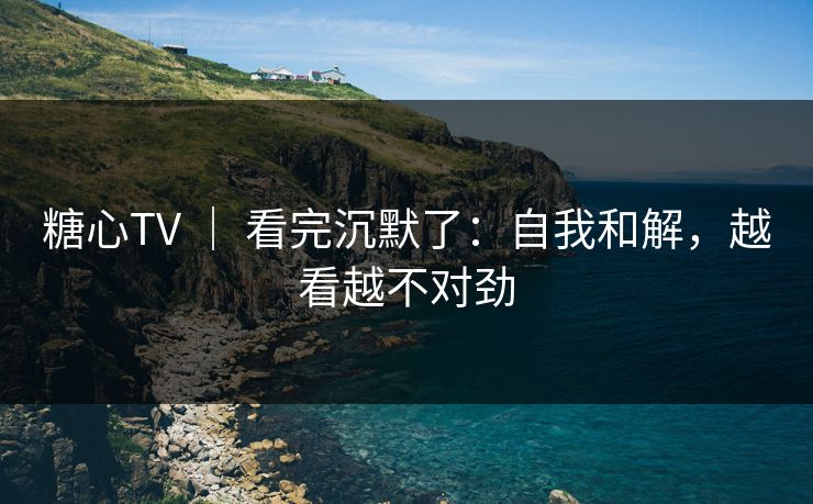 糖心TV ｜ 看完沉默了：自我和解，越看越不对劲